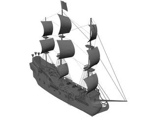 Black Pearl 3D Model preview