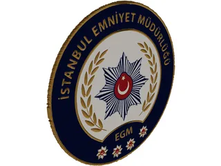 Istanbul Emniyet Mudurlugu Logo 3D Model preview