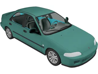 Honda Civic EG Sedan (1993) 3D Model preview