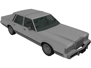 Lincoln Town Car (1989) 3D Model preview