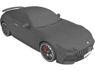Mercedes-AMG GT Coupe (2024) 3D Model preview