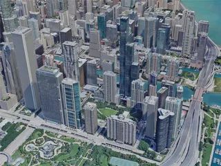 Chicago City, USA (2023) 3D Model preview