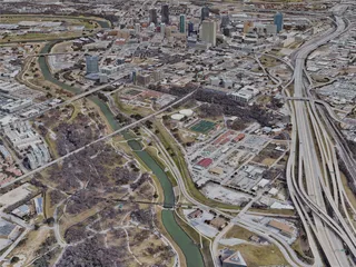 Fort Worth City, USA (2023) 3D Model preview