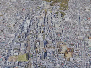 Utsunomiya City, Japan (2022) 3D Model preview