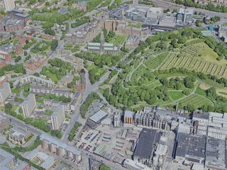 Glasgow City, UK (2023) 3D Model preview