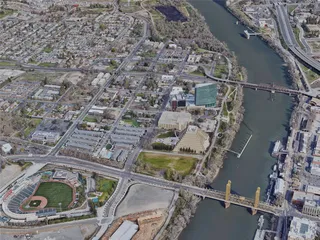 Sacramento City, USA (2023) 3D Model preview