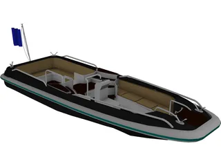 Speed Boat 3D Model preview