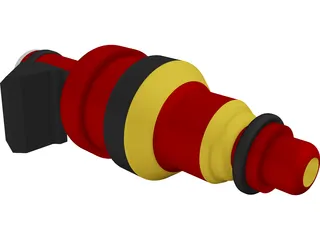 Bosch Fuel Injector 3D Model preview