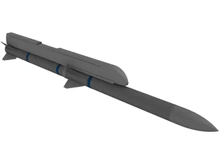 AIM-120 AMRAAM Missile 3D Model preview