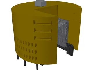 Tube Building 3D Model preview