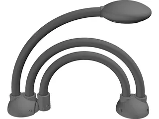 Jonathan Ive Influenced Desk Light 3D Model preview