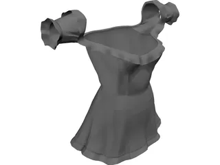 Woman Dress 3D Model preview