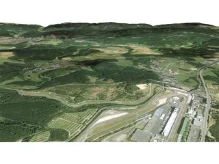 Nurburgring Racing Track 3D Model preview