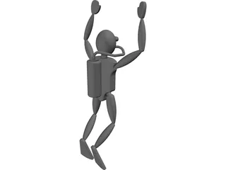 Scuba Diver Toy 3D Model preview