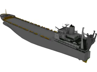 Tanker Ship 3D Model preview