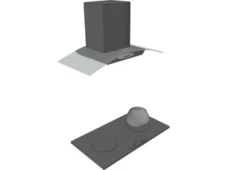 Kitchen Hood 3D Model preview