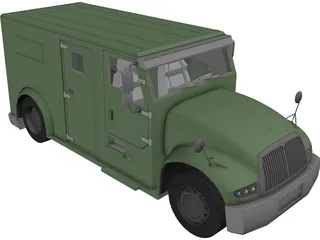 Armored Truck 3D Model preview