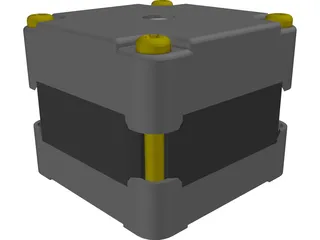 Stepper Motor 3D Model preview