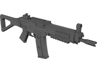 Sig552 Commando 3D Model preview