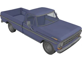 Ford Pickup (1977) 3D Model preview