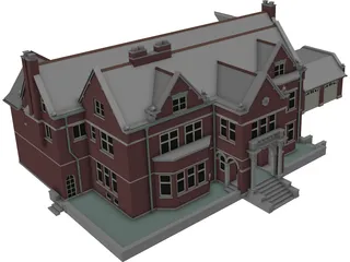 Victorian House 3D Model preview