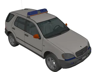 Mercedes-Benz ML-class Police 3D Model preview