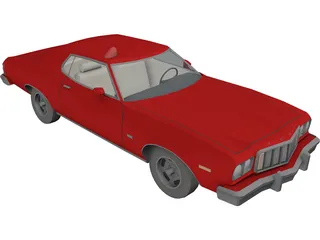 Ford Gran Torino 3D Model preview