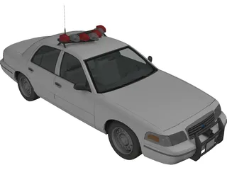 Ford Crown Victoria NYPD Police Interceptor 3D Model preview