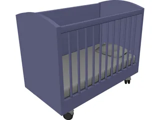 Baby cribe 3D Model preview