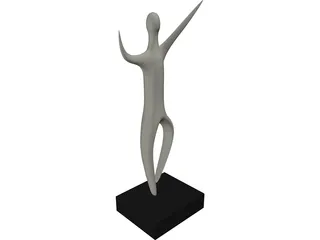 Abstract Dancing Statue 3D Model preview