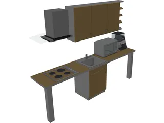Kitchen Lineal 3D Model preview