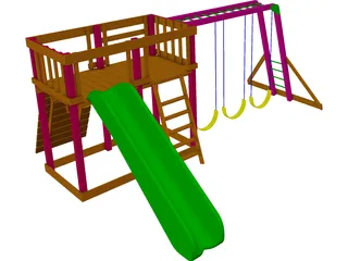 Children Play Set 3D Model preview