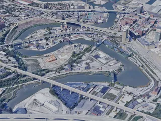 Cleveland City, OH, USA (2023) 3D Model preview