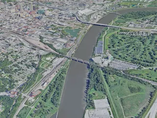 Omaha City, USA (2023) 3D Model preview