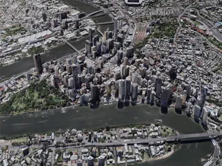 Brisbane City, Australia (2021) 3D Model preview