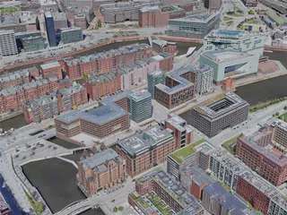 Hamburg City, Germany (2023) 3D Model preview
