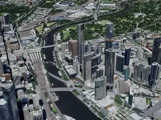 Melbourne City, Australia (2022) 3D Model preview