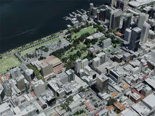 Perth City, Australia (2022) 3D Model preview