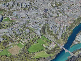 Geneva City, Switzerland (2023) 3D Model preview