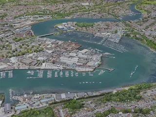 Southampton City, UK (2023) 3D Model preview