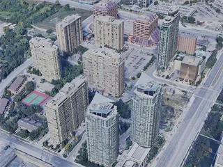 Mississauga City, ON, Canada (2023) 3D Model preview