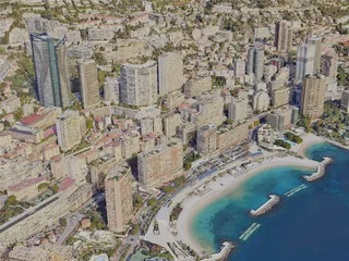 Monaco City, Monaco (2023) 3D Model preview
