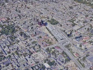 Lodz City, Poland (2023) 3D Model preview