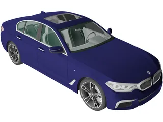 BMW M550i 3D Model preview