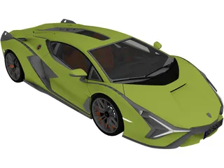 Lamborghini Sian (2020) 3D Model preview