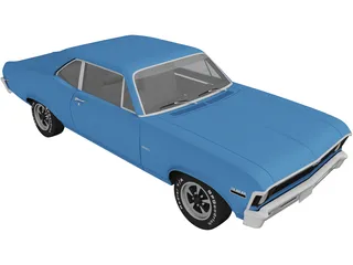Chevrolet Nova (1969) 3D Model preview