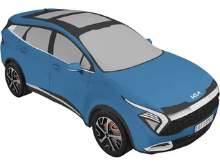 Kia Sportage Hybrid 3D Model preview
