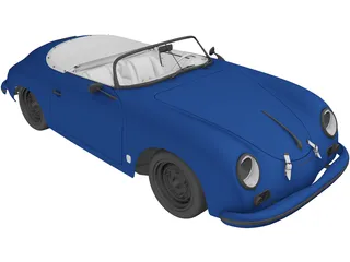 Porsche 356A Speedster (1957) 3D Model preview