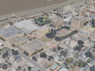 Baton Rouge City, LA, USA (2024) 3D Model preview