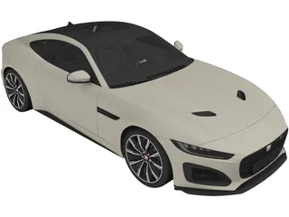 Jaguar F-Type R (2021) 3D Model preview